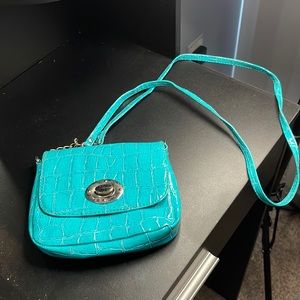 Small teal purse
